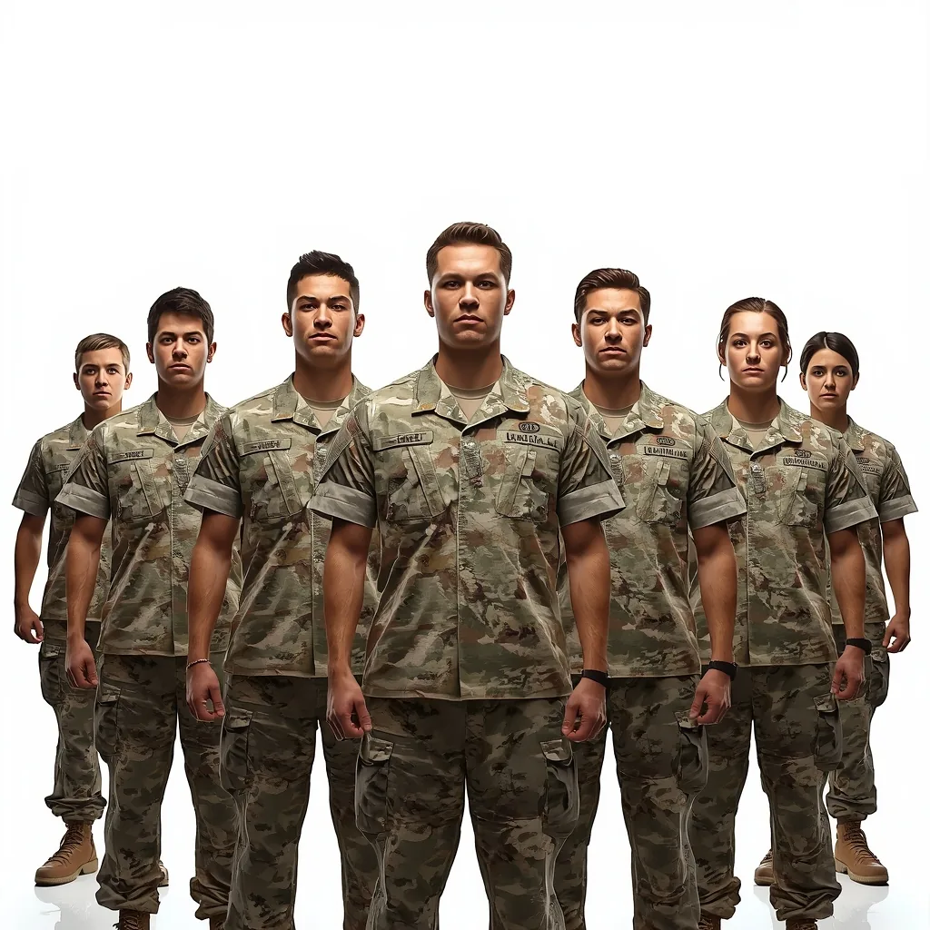 A group of U.S. military servicemembers in uniform standing together, representing the broader military and veteran community targeted by scammers.